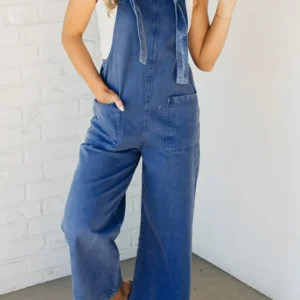 Vintage Prussian Blue Denim Overalls