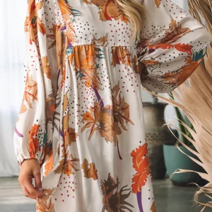 Multicolor Floral Empire Dress