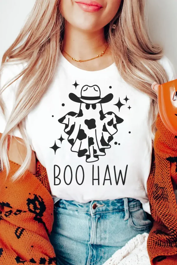 BOO HAW Graphic Crew Neck Tee