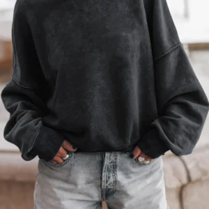 Vintage Black Drop Shoulder Sweatshirt