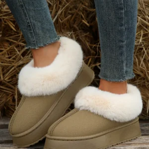Sage Plush Suede Snow Boots