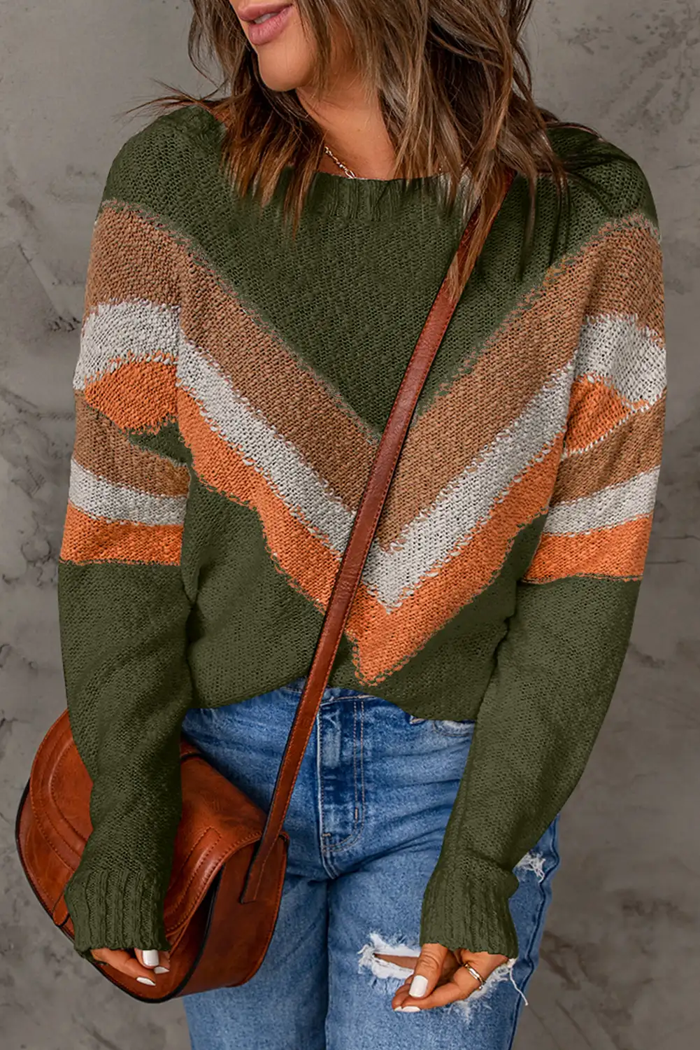 Multicolor Chevron Sweater