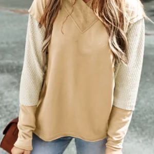 Colorblock Patchwork Parchment Hoodie