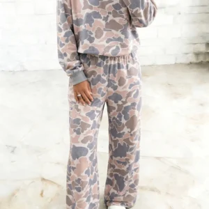 Multicolour Camouflage 2-Piece Pant Set — Loose Fit