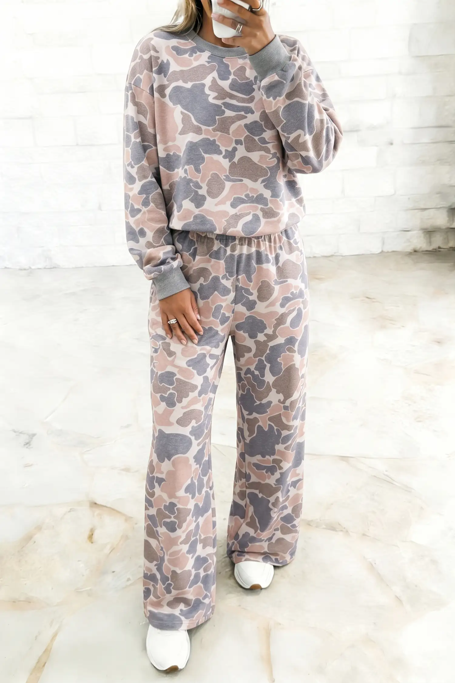 Multicolour Camouflage 2-Piece Pant Set — Loose Fit