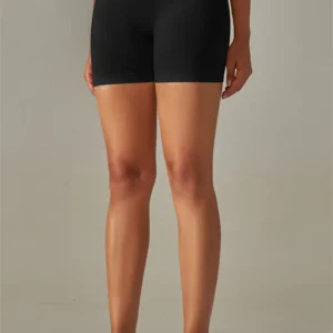 High Waist Tummy Control Black Active Shorts