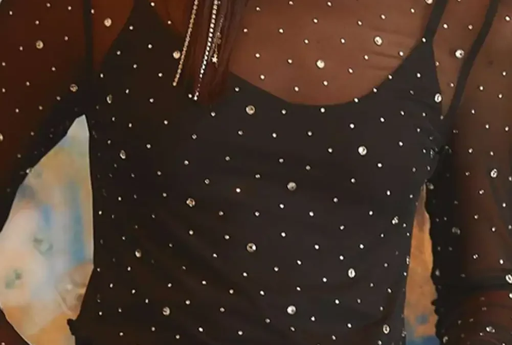 How to Wear a Rhinestone Mesh Top and Still Feel Like Yourself