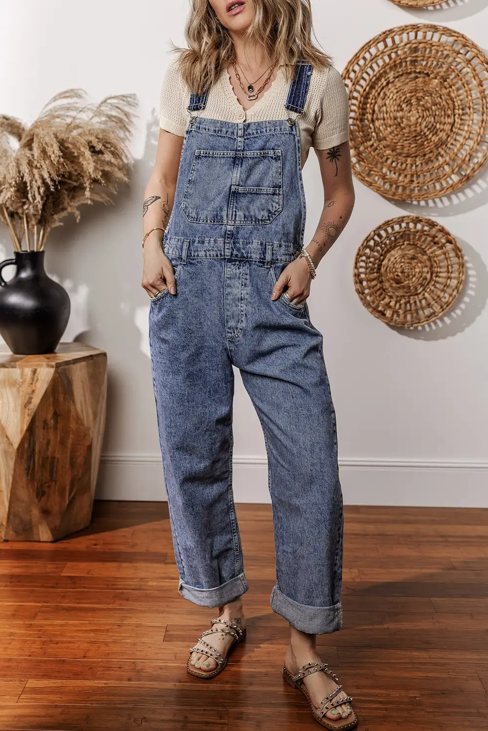 Sail Blue Denim Bib Jumpsuit