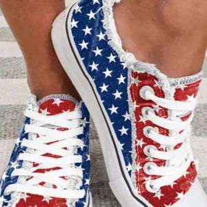 Cool American Flag Stars Lace-up Shoes