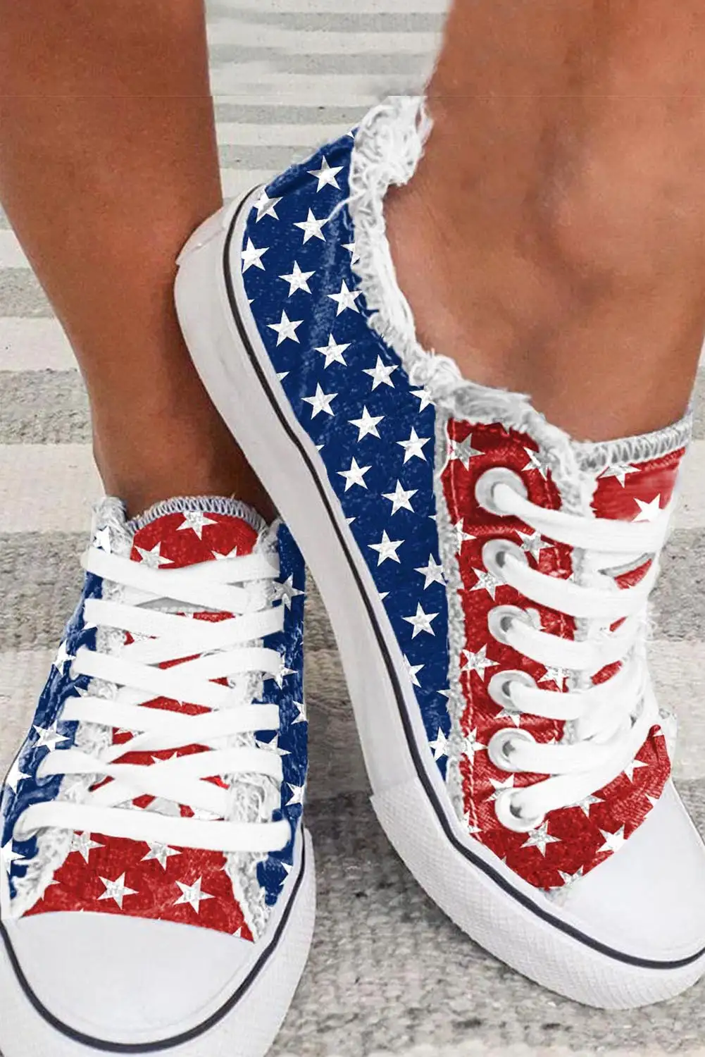 Cool American Flag Stars Lace-up Shoes