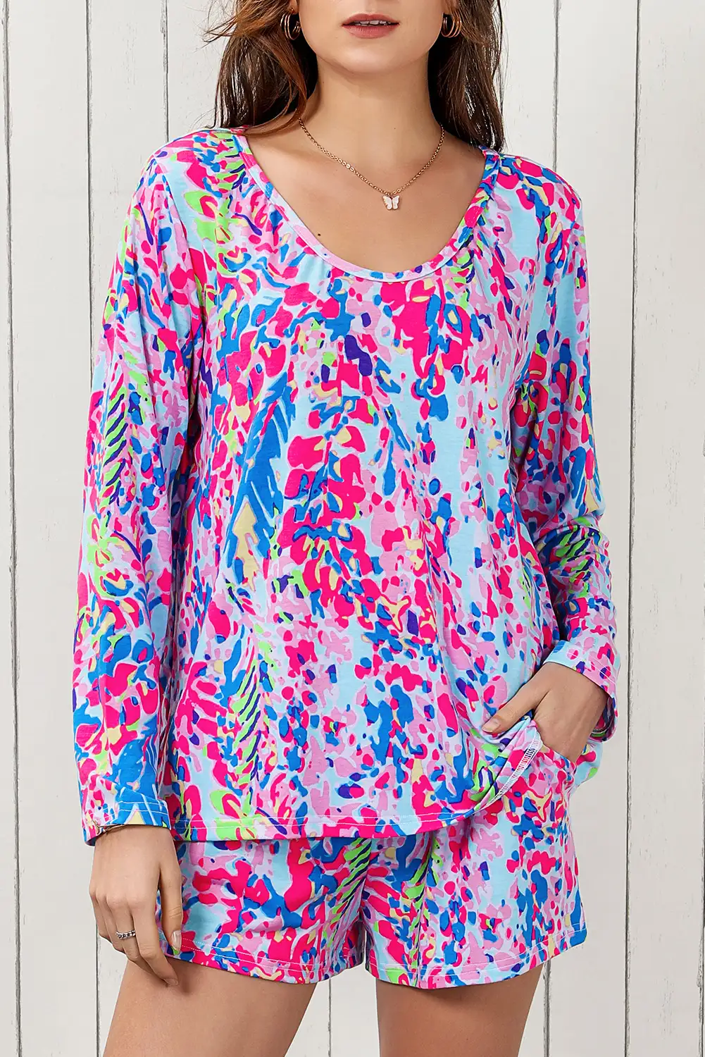 Floral Purple Lounge Set