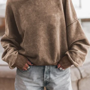 Vintage Brown Drop Shoulder Sweatshirt