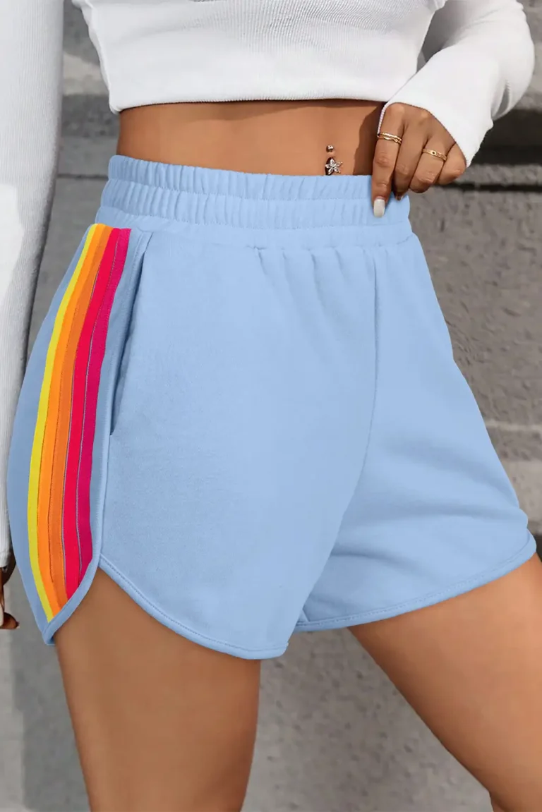 Beau Blue High-Waist Active Shorts for Easy Everyday Comfort