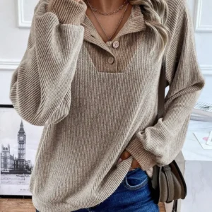 Jet Stream Casual Long Sleeve Ribbed Top with Color Block Contrast for Fall and Autumn Styling