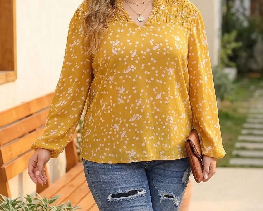 Yellow Floral Blouse That Makes Everyday Feel Brighter