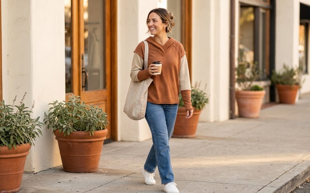 Chestnut Colorblock Hoodie That Makes Casual Fall Days Feel More You