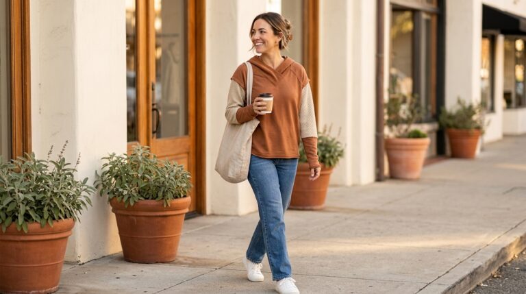 Chestnut Colorblock Hoodie That Makes Casual Fall Days Feel More You