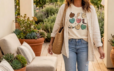 Khaki Western Graphic Tee for Easy Summer Days
