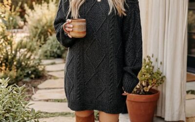 Black Cable Knit Sweater Dress You’ll Want to Live In